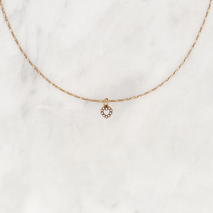 Rope Choker Small Bright Heart - ByNouck Jewelry
