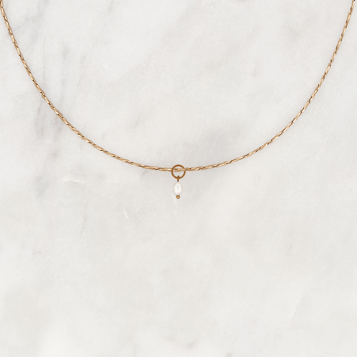 Rope Choker Tiny White Pearl - ByNouck Jewelry