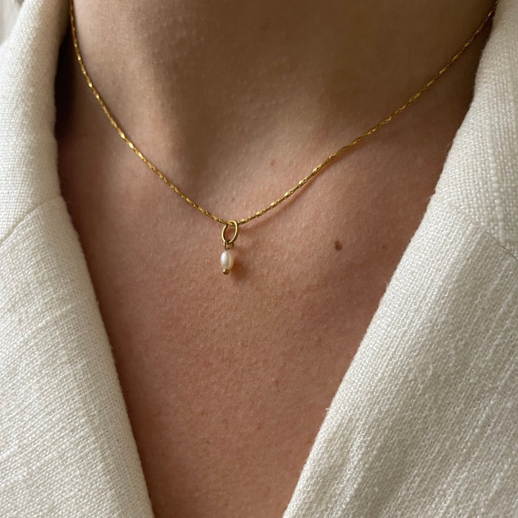 Rope Choker Tiny White Pearl - ByNouck Jewelry