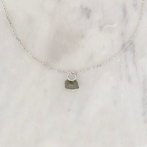 Sample Necklace Agate Stone Silverplated - ByNouck Jewelry