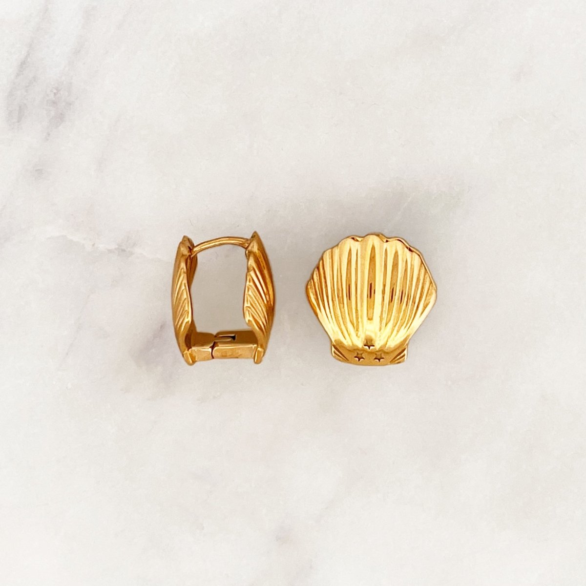 Scallop Hoop Set - ByNouck Jewelry