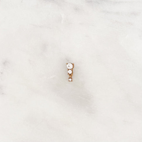 Shiny Earstud 3 Stones - ByNouck Jewelry