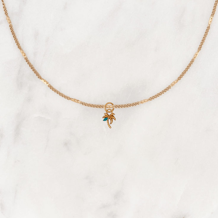 Signet Choker Blue Opal Palm - ByNouck Jewelry