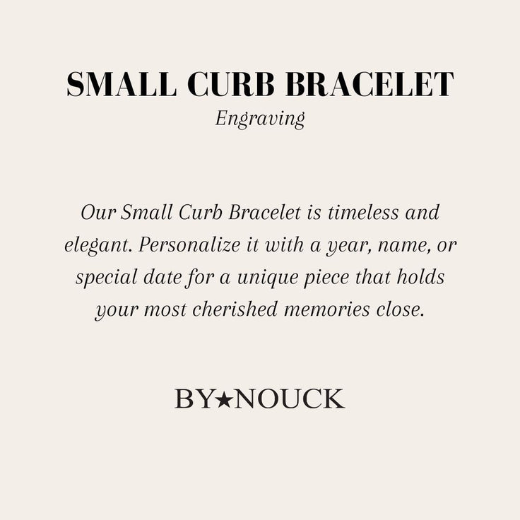Small Curb Bracelet Engrave - ByNouck Jewelry