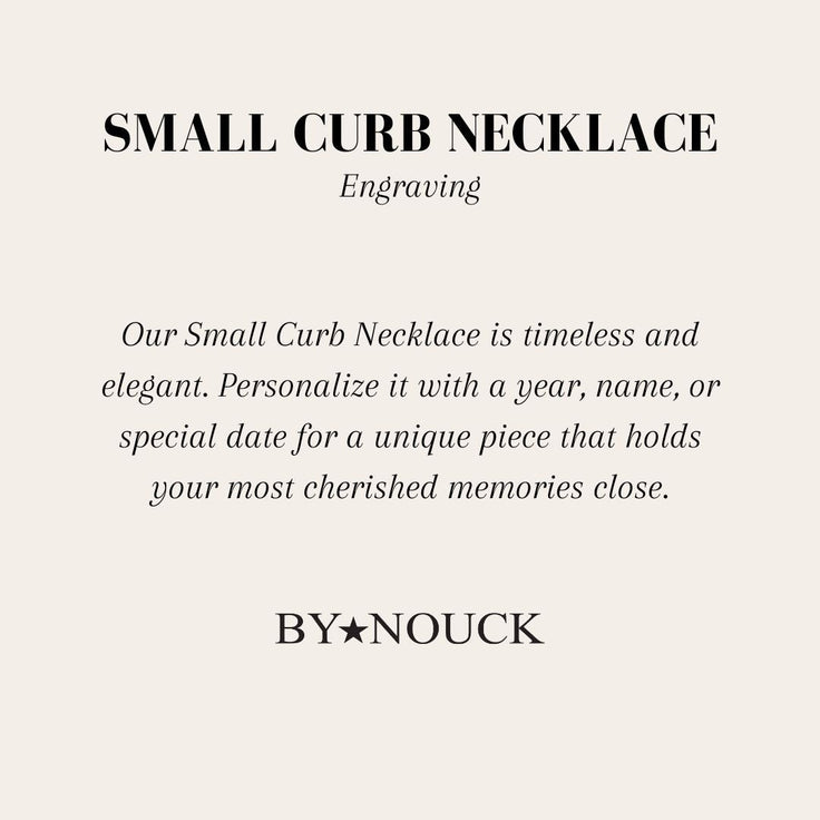 Small Curb Necklace Engrave - ByNouck Jewelry