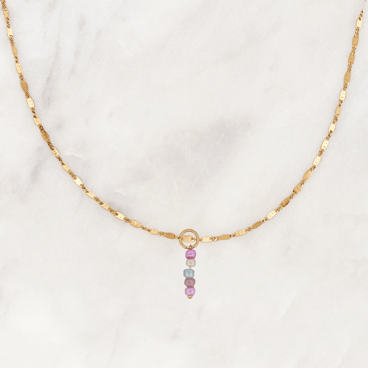 Twisted Necklace Pastel Beads - ByNouck Jewelry