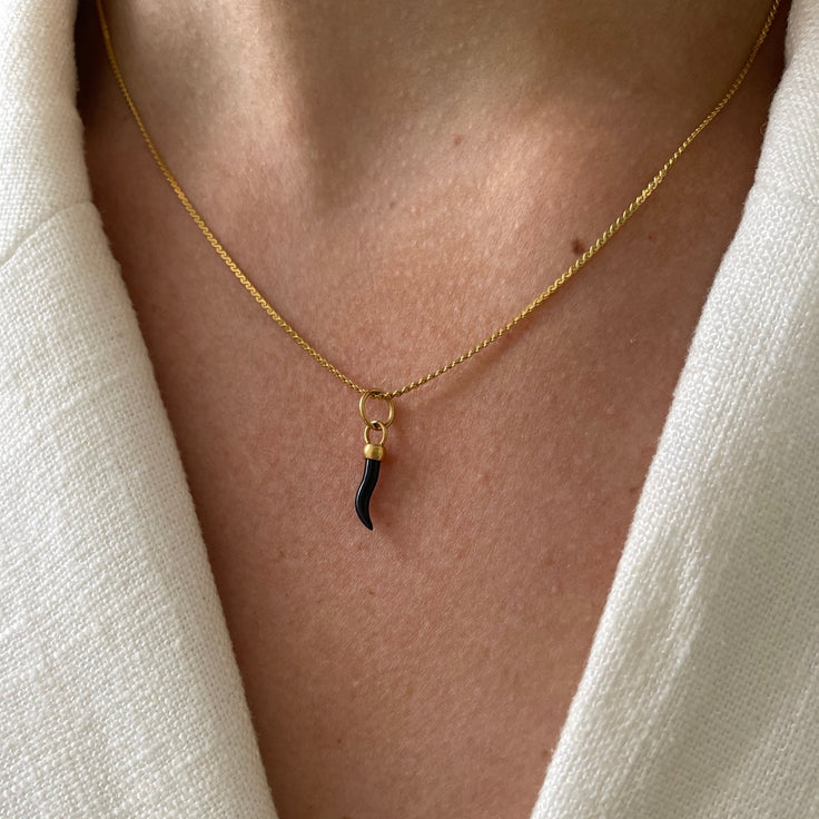 Wave Necklace Black Chili - ByNouck Jewelry