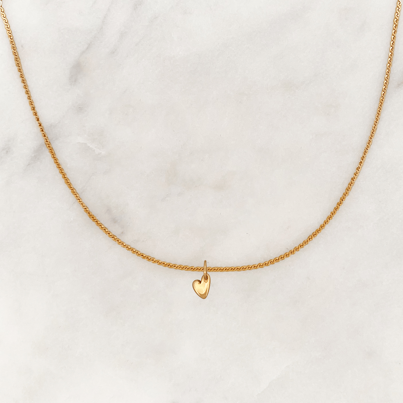 Wave Necklace Little Heart - ByNouck Jewelry