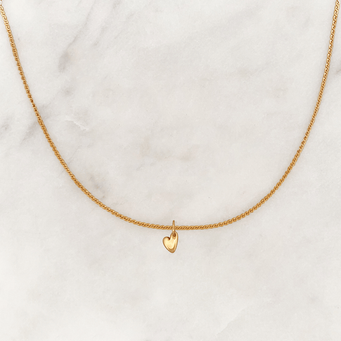 Wave Necklace Little Heart - ByNouck Jewelry