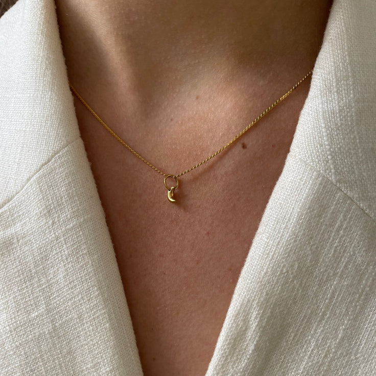 Wave Necklace Little Moon - ByNouck Jewelry