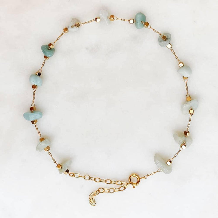 Anklet Green Stones - ByNouck Jewelry