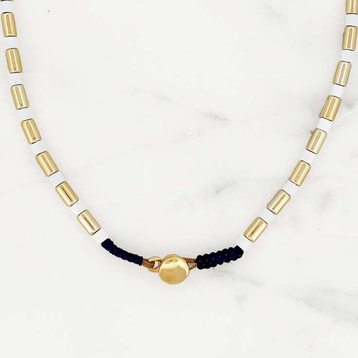 Beach Necklace White Plain - ByNouck Jewelry
