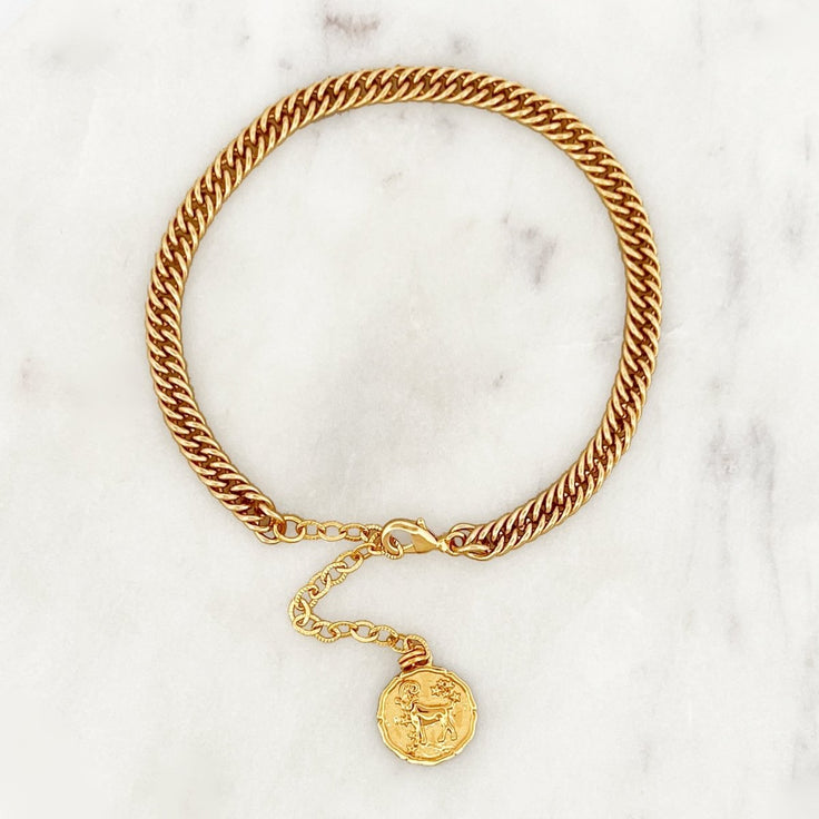 Bracelet Small Curb Mini Sign - ByNouck Jewelry