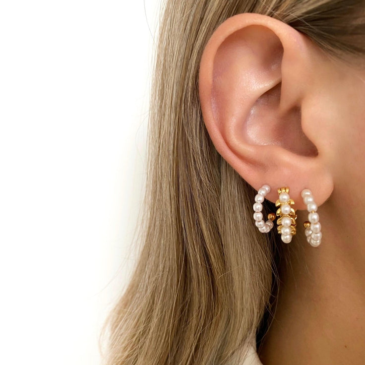 Earparty Pearl Hoops - ByNouck Jewelry