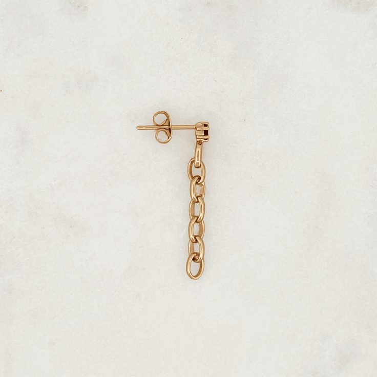 Earpin Onyx Oval Chain - ByNouck Jewelry