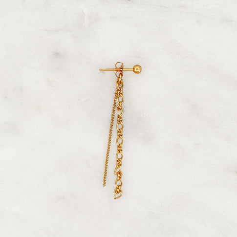 Earstud Figaro Chain Back - ByNouck Jewelry