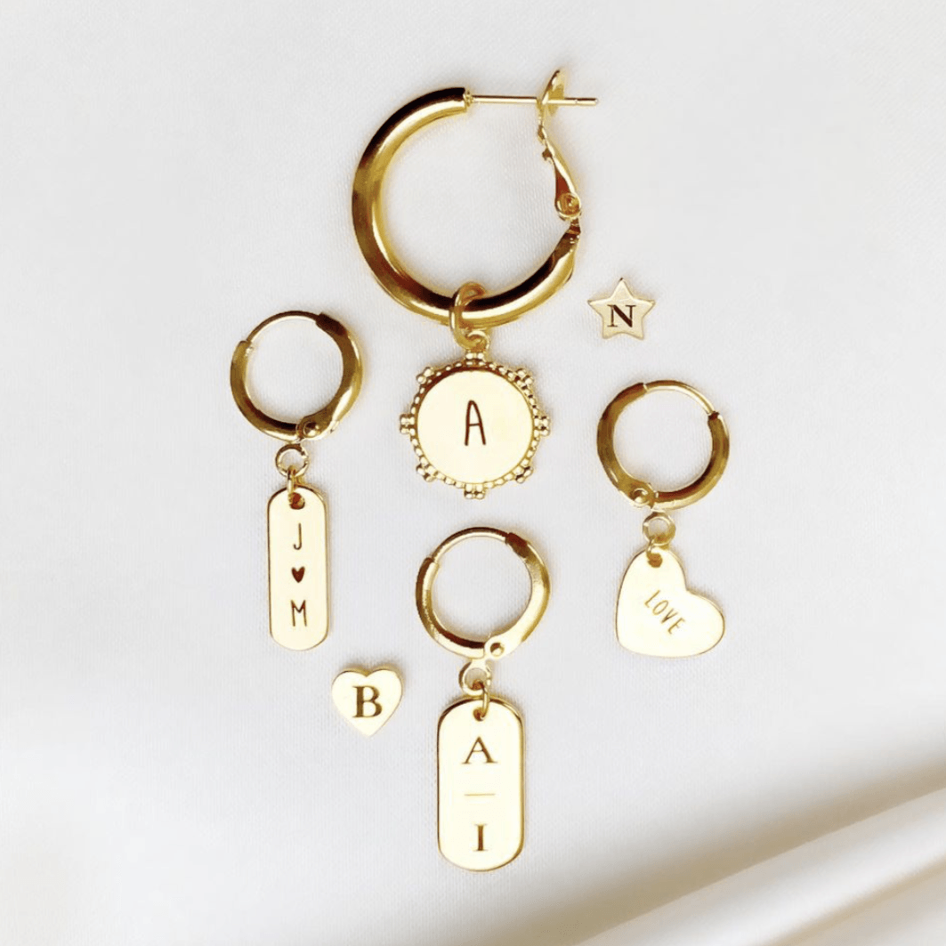 Engrave Earstud Star - ByNouck Jewelry