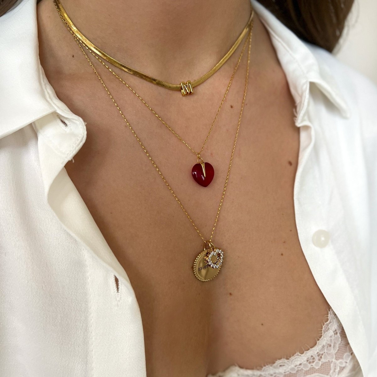 Flat Initial Choker - ByNouck Jewelry