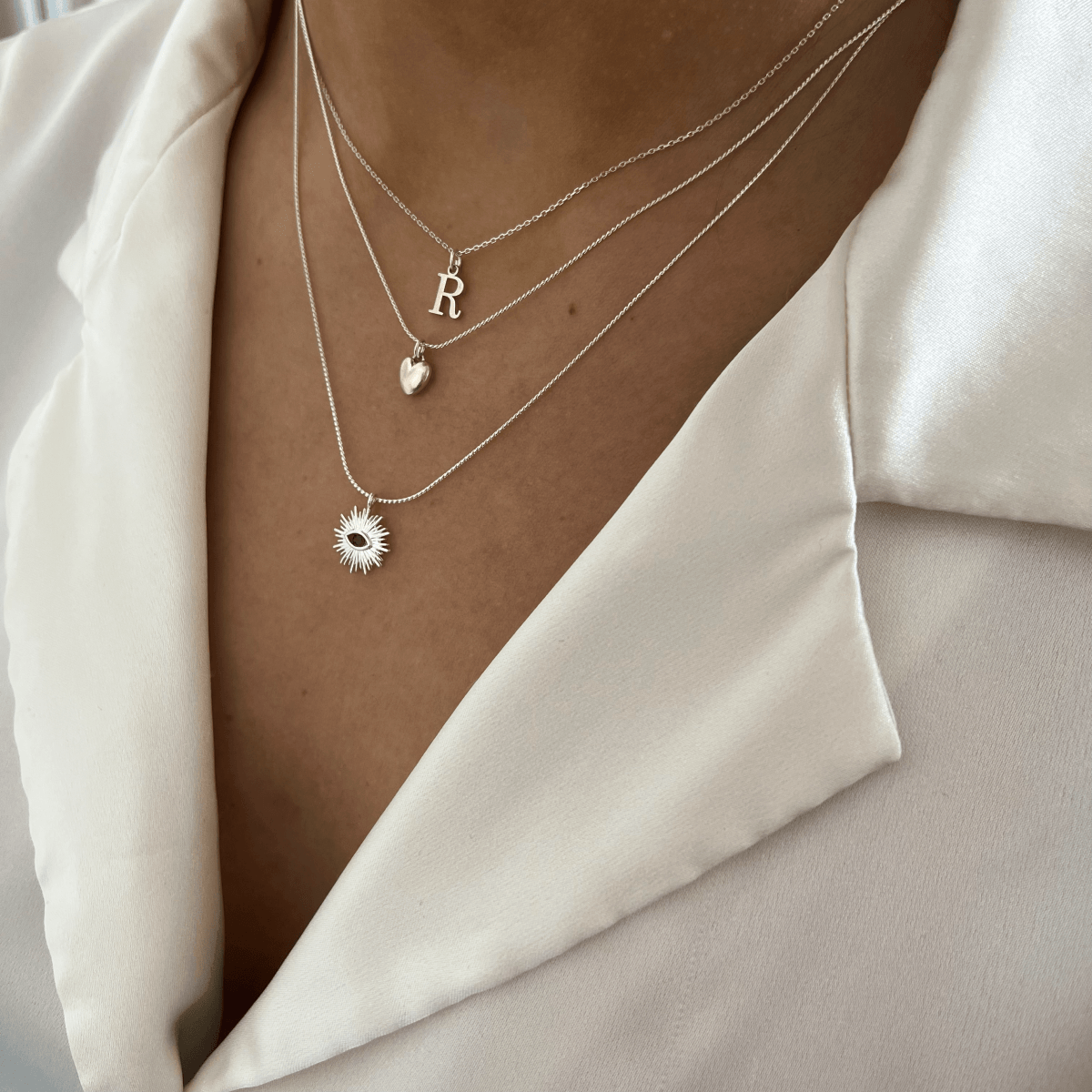 Sample Choker Initial Silverplated - ByNouck Jewelry