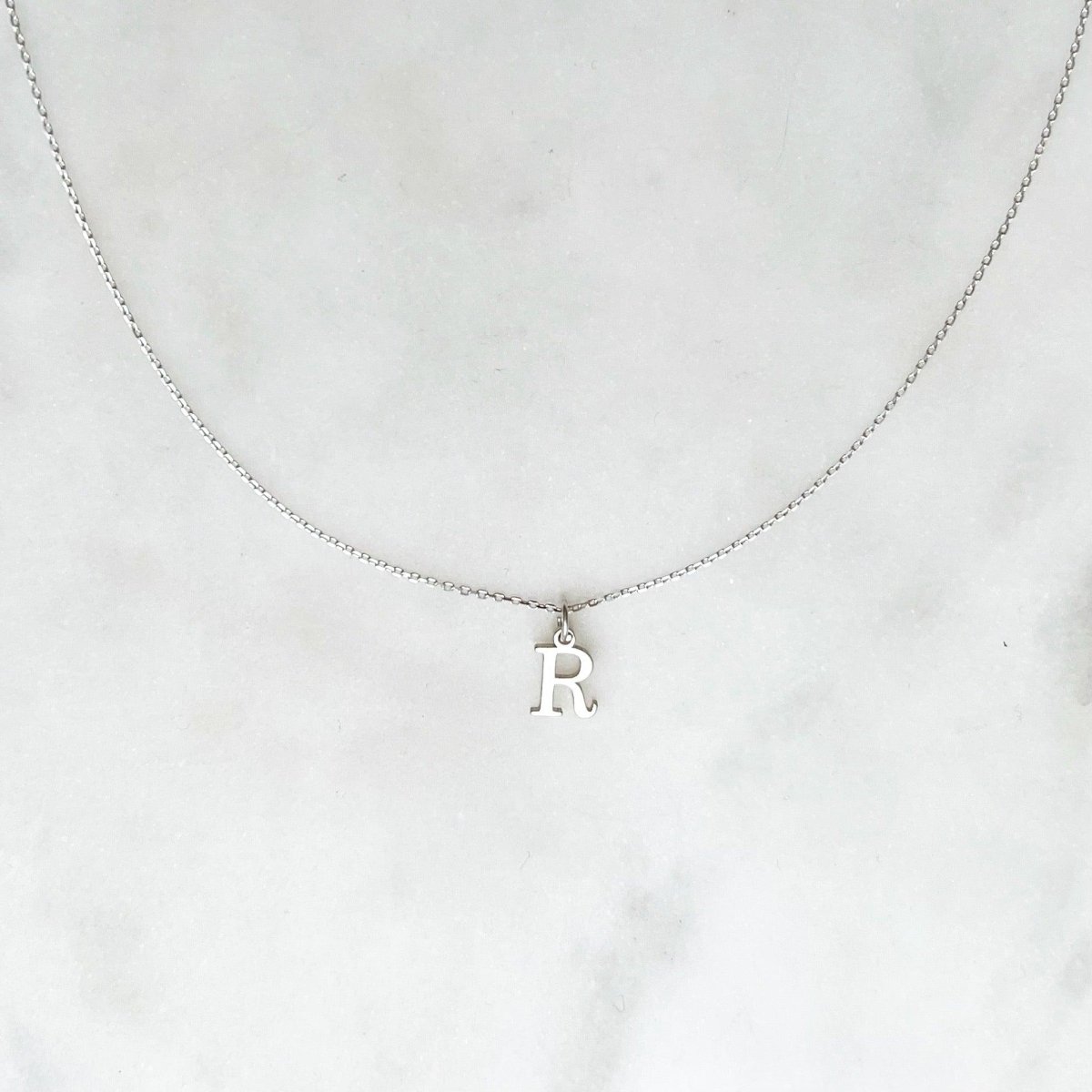 Sample Choker Initial Silverplated - ByNouck Jewelry