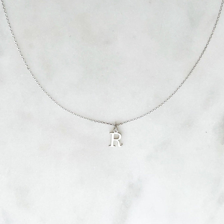 Sample Choker Initial Silverplated - ByNouck Jewelry