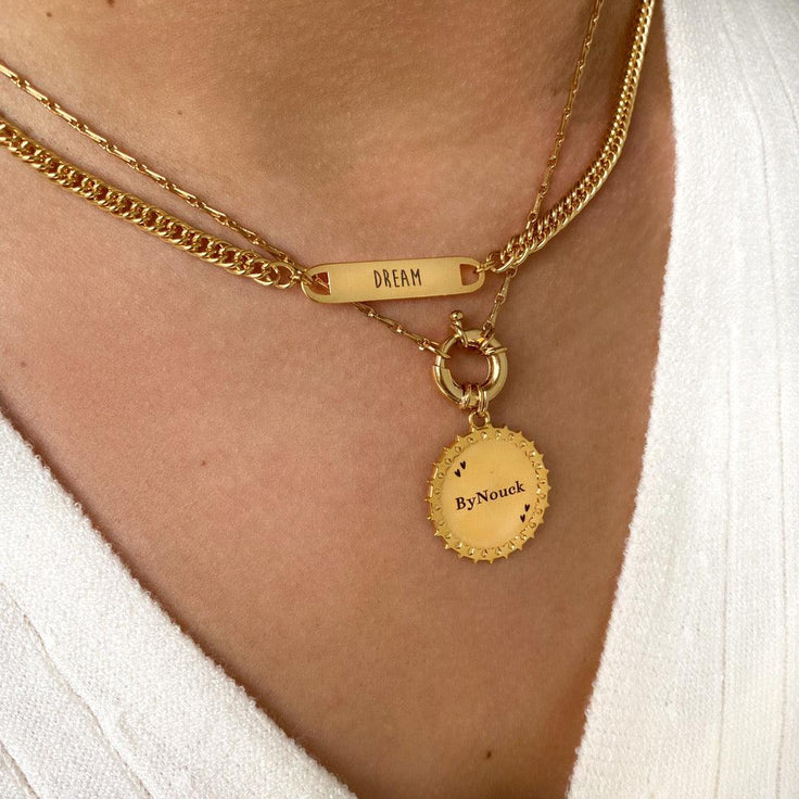 Small Curb Necklace Engrave - ByNouck Jewelry