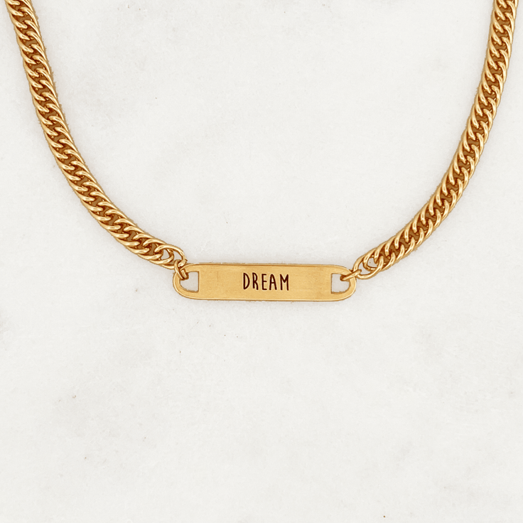 Small Curb Necklace Engrave - ByNouck Jewelry
