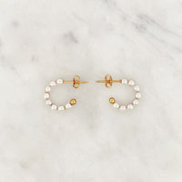 Small Pearl Hoop Set - ByNouck Jewelry