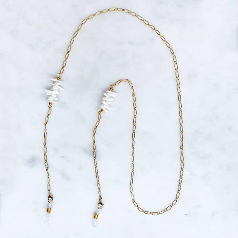 Sunny Cord Small Oval Coral - ByNouck Jewelry